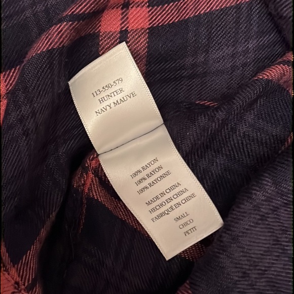 Rails Hunter Navy Mauve Button Down Shirt - Picture 8 of 10